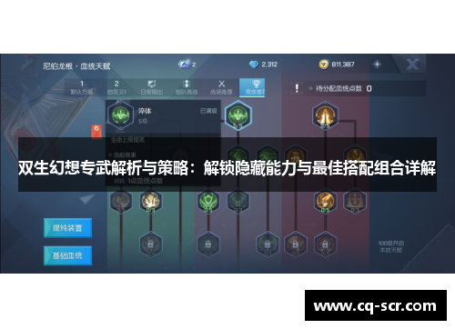 双生幻想专武解析与策略：解锁隐藏能力与最佳搭配组合详解